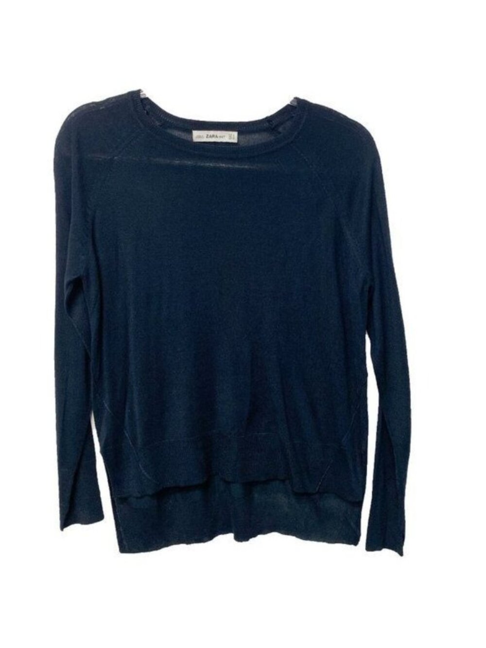 Zara Knit Lightweight Navy Blue Sweater